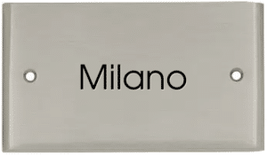 Dörrskylt förnicklad mässing. 123 x 70 mm. Milano