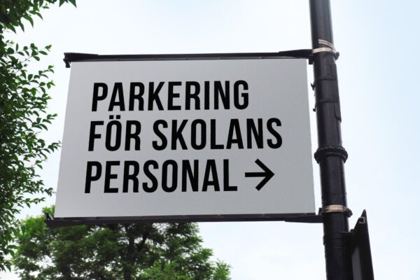 parkering skolans personal förbudsskylt skyltdax