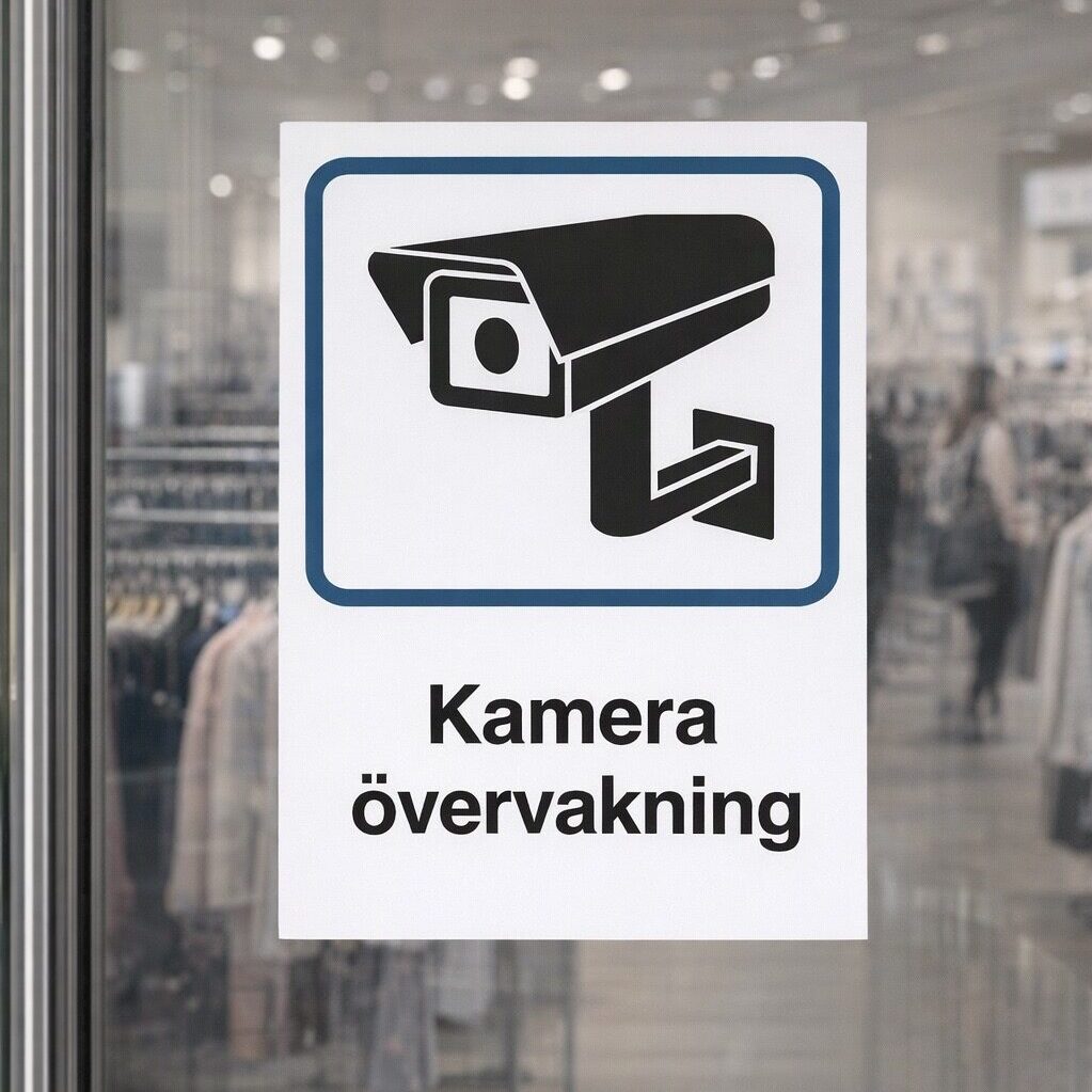 Övervakningsskylt kamera 