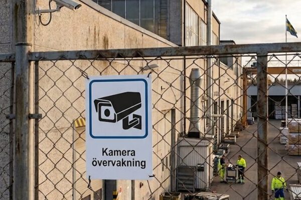 Industriskylt övervakningsskylt kamera Skyltdax