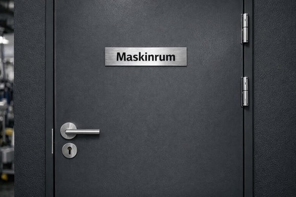 Industriskylt dörrskylt Skyltdax 