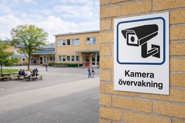 Övervakningssylt kamera övervakning skola Skyltdax 