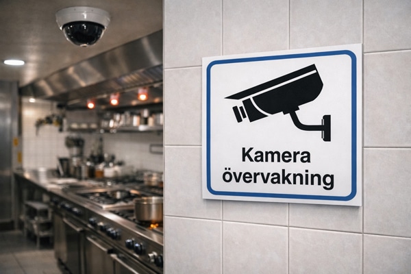 Säkerhetsskylt kamera övervakning Skyltdax 