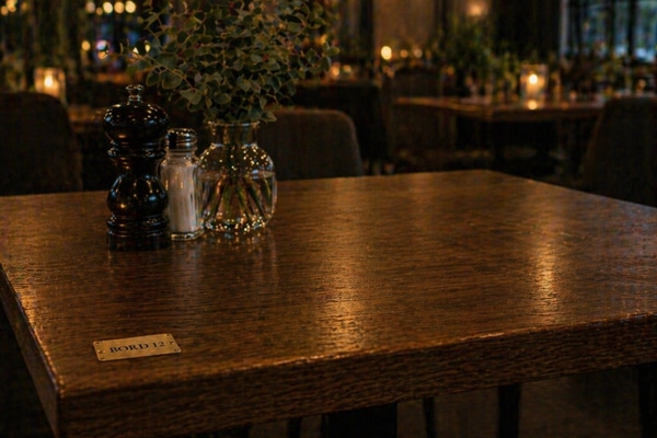 Märkskylt bordsnummer guldfärgad Skyltdax 