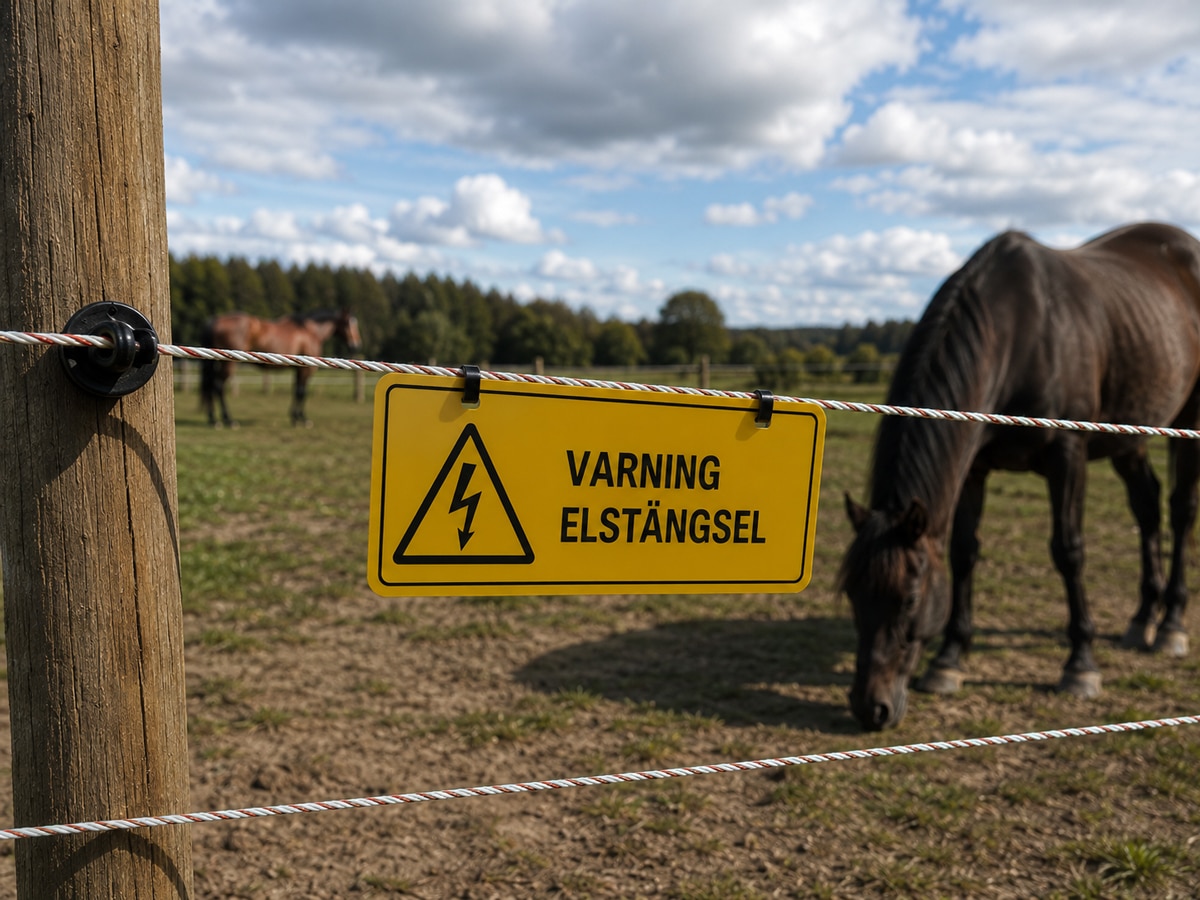 Djurskylt plastskylt elstängsel