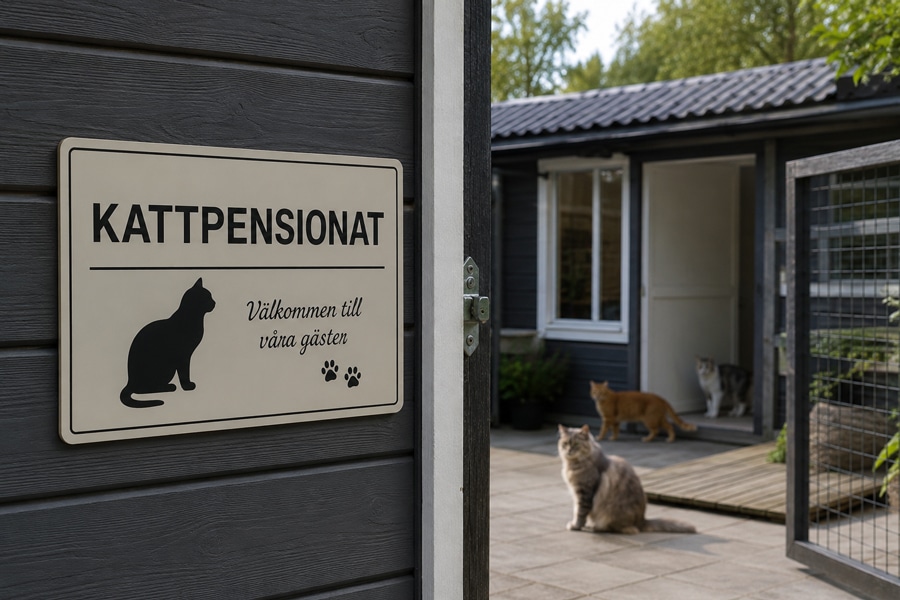 Kattskylt kattpensionat