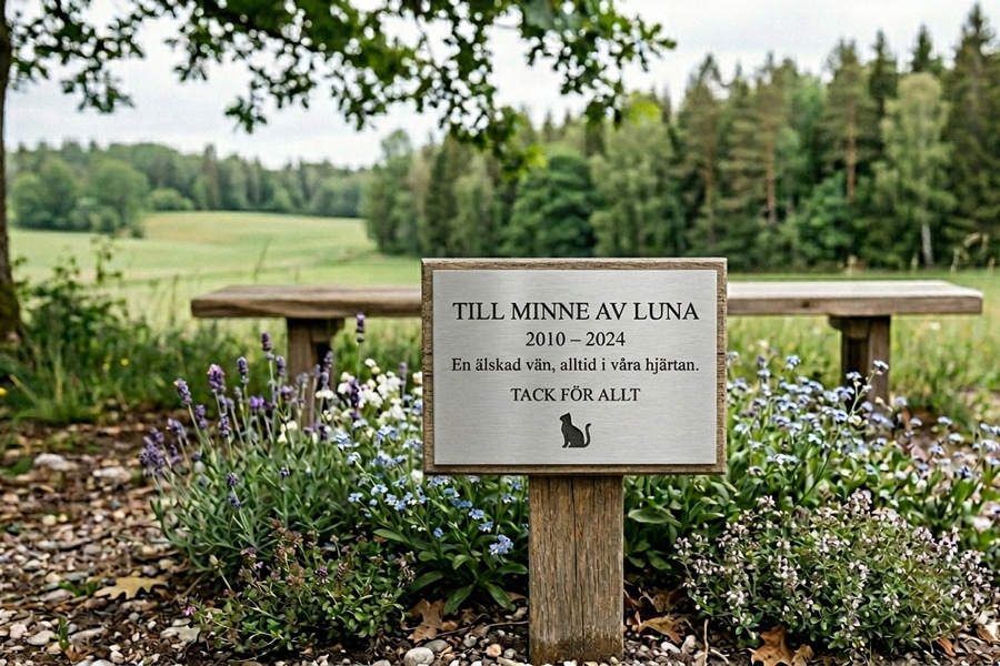 Minnesskylt katter Skyltdax